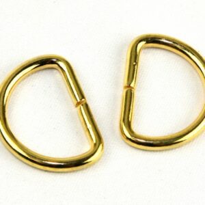 Rectangle, D and O Rings Bright Brass
