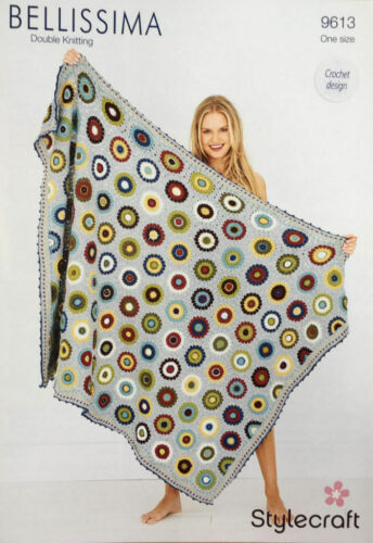 Pressed Flowers BlanketKit 9613 Stylecraft SSDK silver background