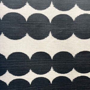Coated Cotton PVC Black Dots on Cream per 1/2m