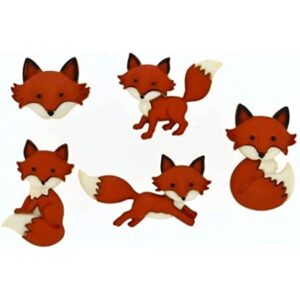 Dress It Up - "Outfoxed"  Fox shank buttons - 5pcs, 30mm*
