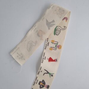 Twelve Days of Christmas Ribbon - 32mm - per 1/2 metre