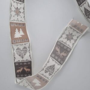 Christmas Squares Browns - 38mm - per 1/2 metre