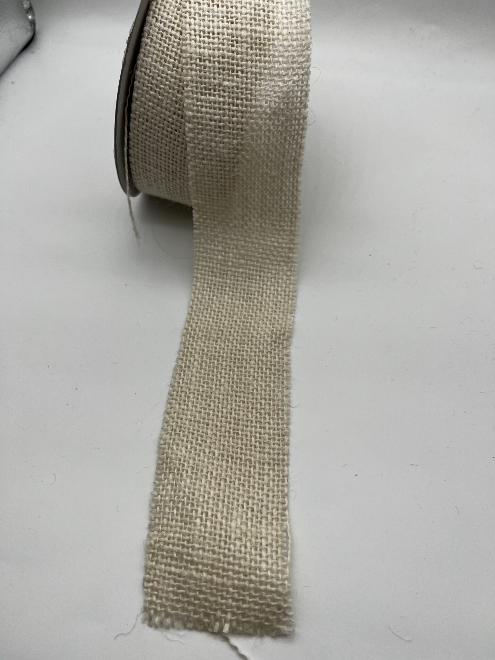 Rustic Hessian Ribbon - Ivory - 50mm - per metre