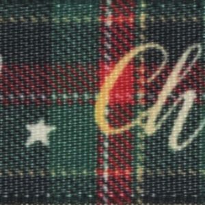 Merry Christmas Tartan Ribbon - 16mm - per 1/2 metre *