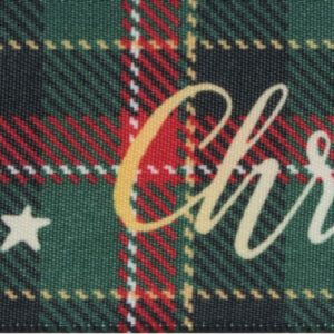 Merry Christmas Tartan Ribbon - 38mm - per 1/2 metre *