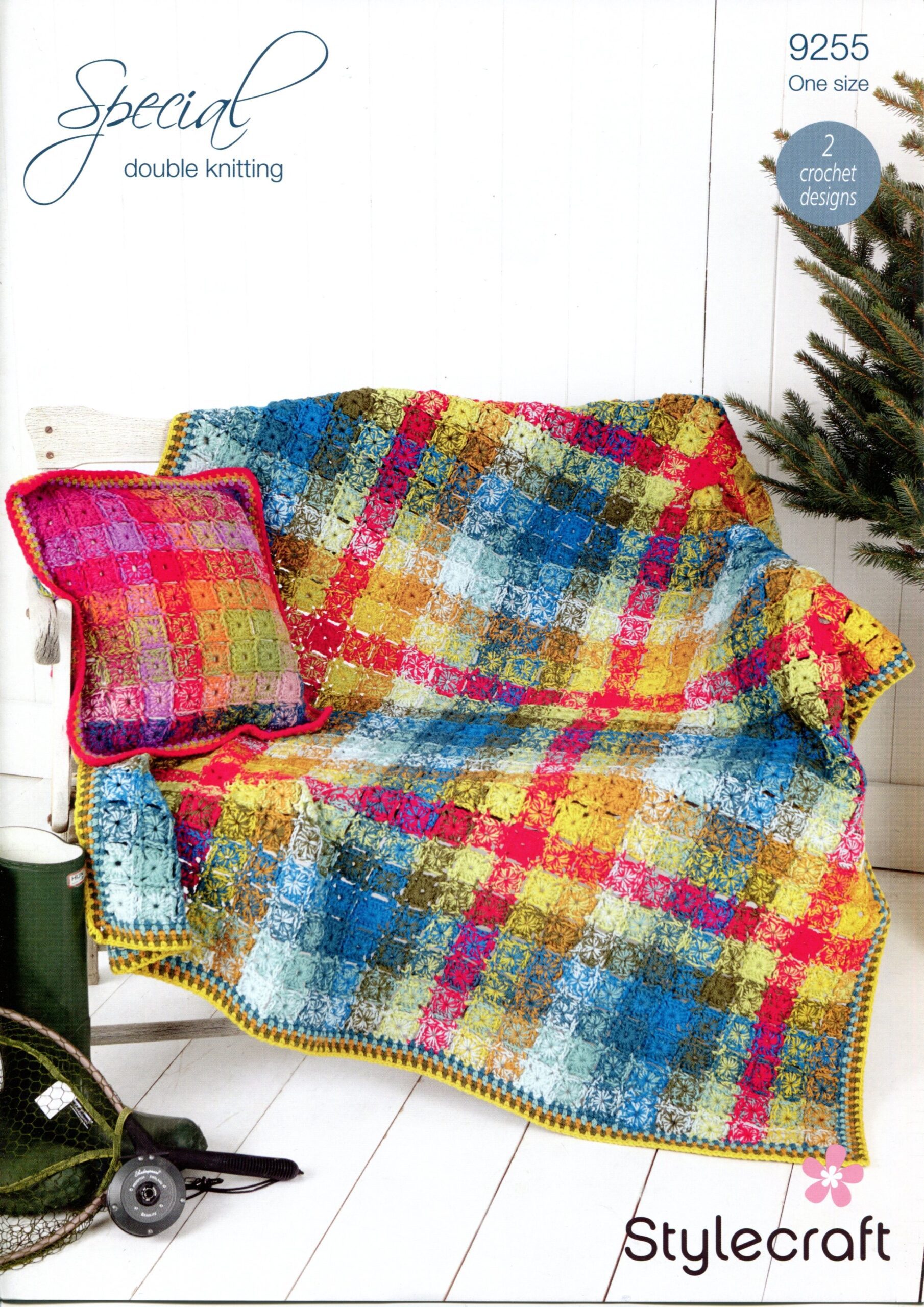 Scottish Check Blanket Kit 9255 original Stylecraft SSDK yarns £49.50