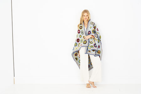 Pressed Flowers Blanket Kit 9613 Bellissima DK silver background - Image 2