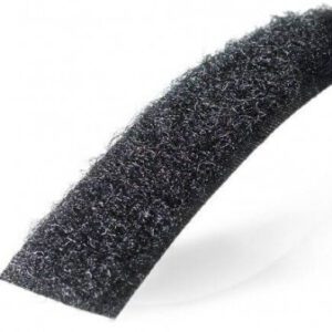 Hook & Loop tape BLACK Self adhesive 20mm LOOP SIDE only per 1/2m