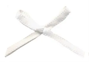 Off white 3mm single satin scatter bow