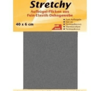 Kleiber Iron on stretchy Clothing repair patch - Grey - 40x6cm