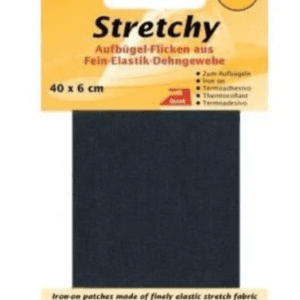 Kleiber Iron on stretchy Clothing repair patch - Navy - 40x6cm
