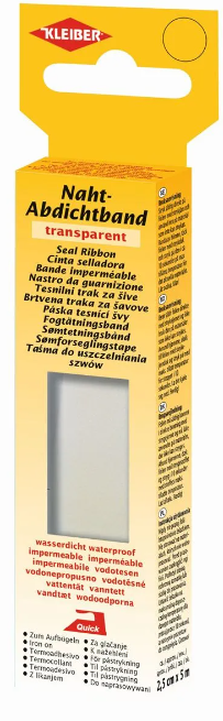 Kleiber Self Adhesive Waterproof Seal Ribbon - Transparent - 3m
