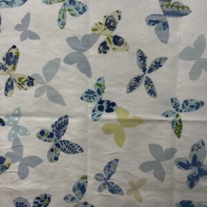 Prestigious Textiles 'Blue Butterflies'-100% Cotton Print, 1m pc SALE