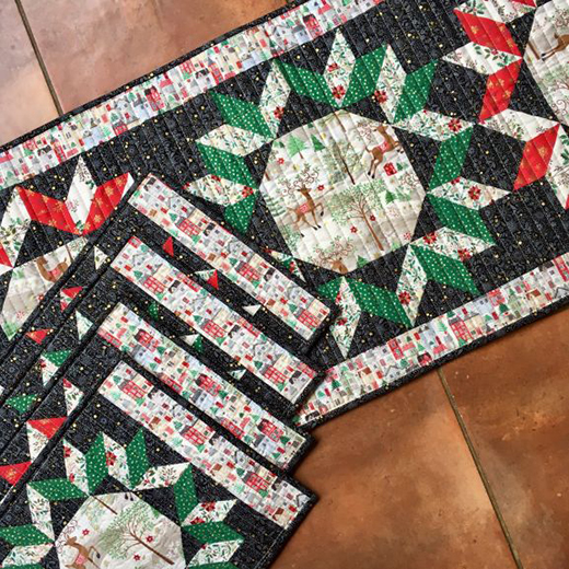 Silent Night Table Runner & placemats tops