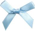Light blue/ baby blue single satin 7mm scatter bow