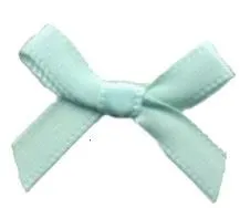 Pastel mint light green 7mm single satin scatter bow