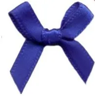 Royal Mid blue 7mm single satin scatter bow