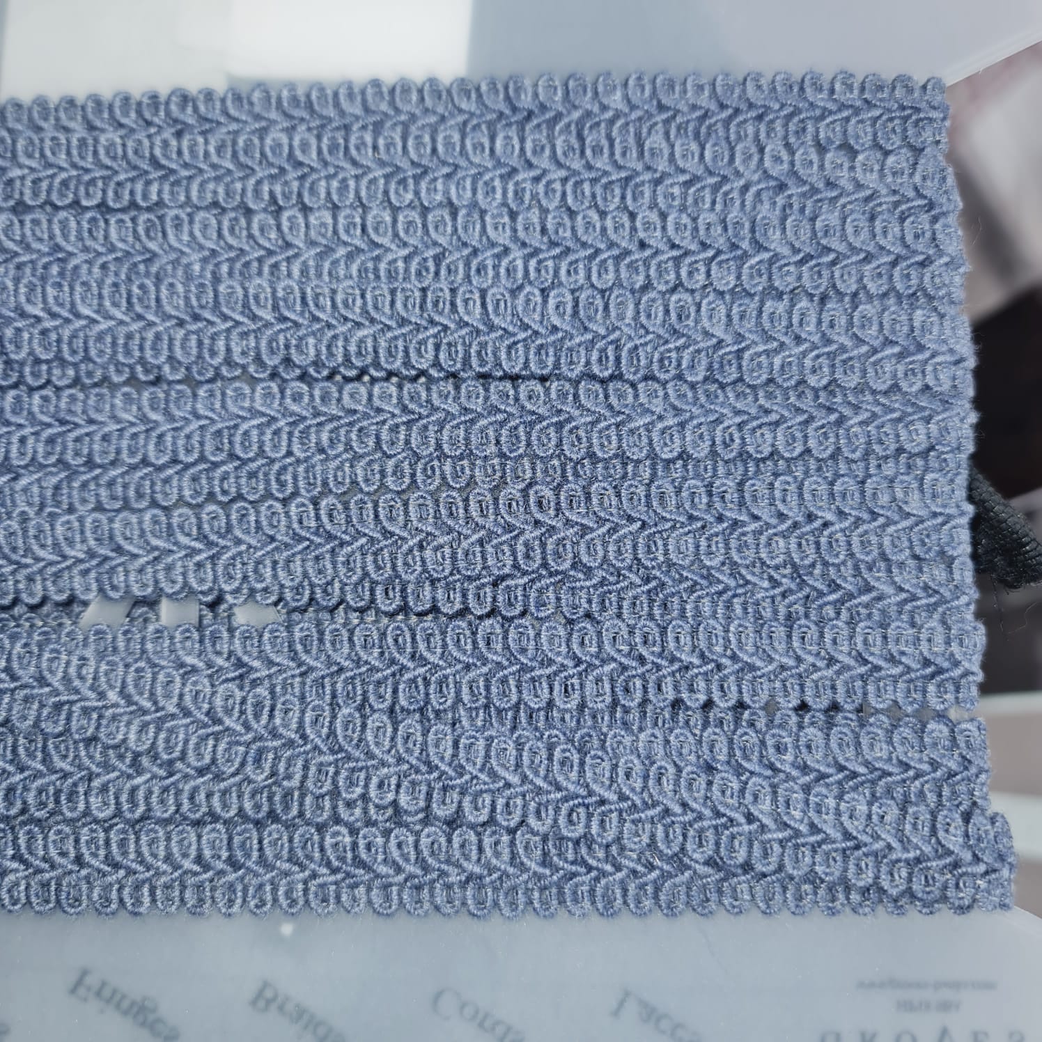 Denim colour braid gimp trim 15mm per 1/2 metre