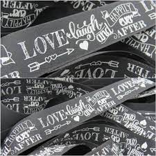 Celebration ribbon, Blackboard Ribbon, Wedding Ribbon, Love