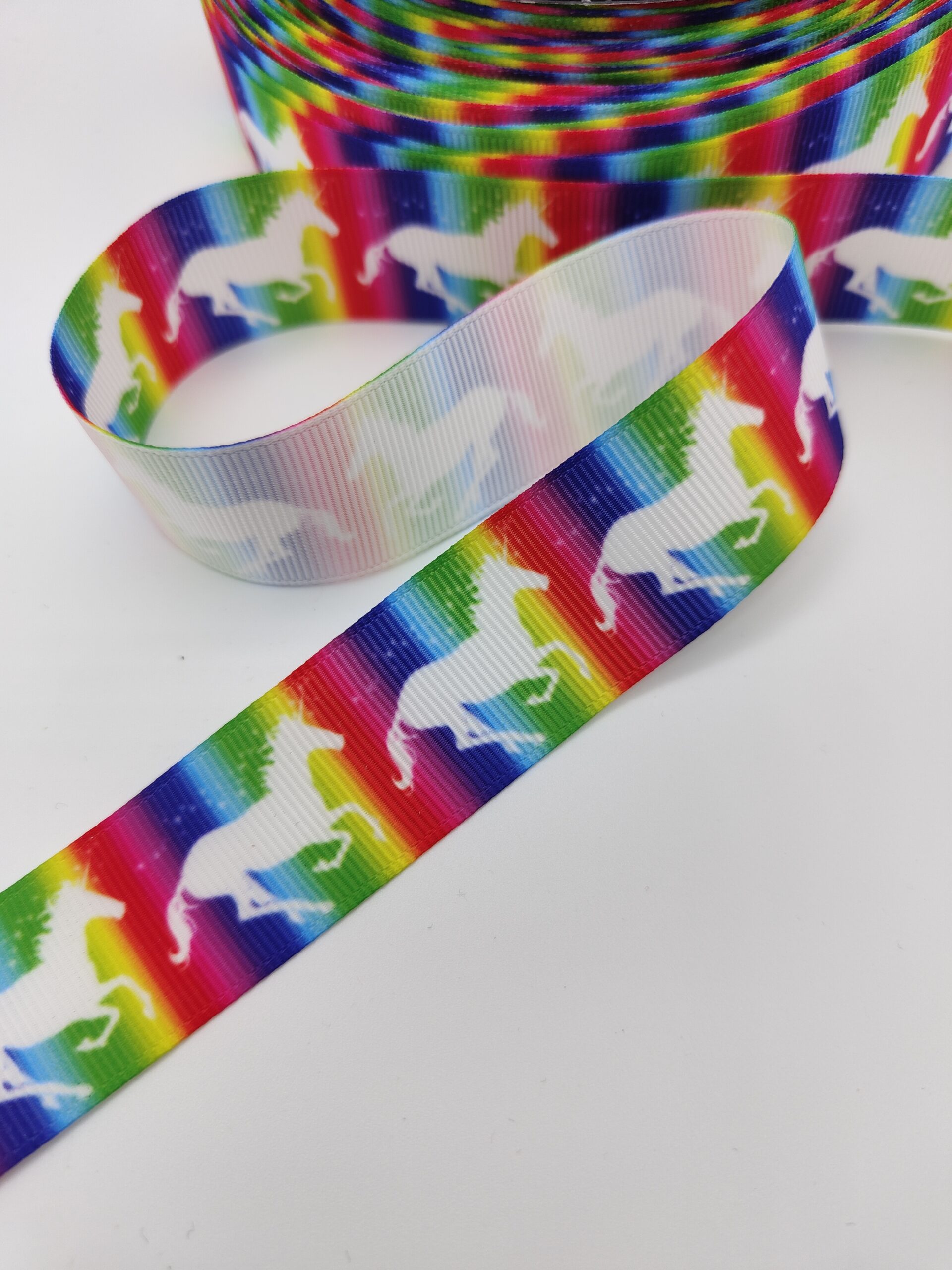 Celebration Rainbow Unicorn Grosgrain Ribbon