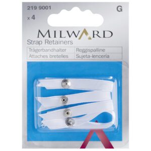 Milward Strap Retainers White Pack of 4 219 9001