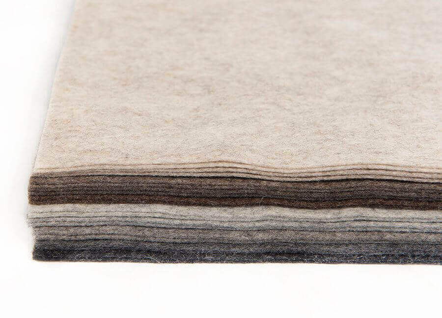 Walnut Colour 100% pure Wool Felt Sq, 12" x 12" - 30cm x 30cm, per piece - Image 3