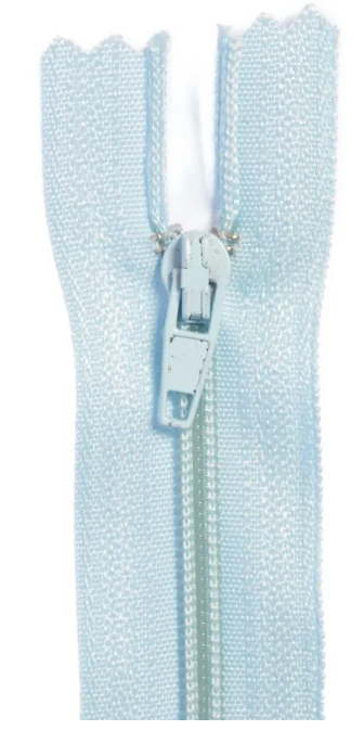 Craft Zip Closed end 15cm 6inch Light blue