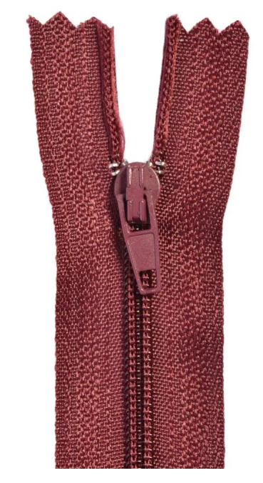 Craft Zip Closed end 15cm 6inch Maroon
