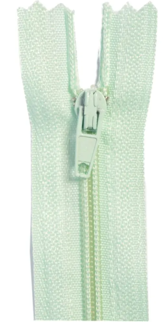 Craft Zip Closed end 15cm 6inch Mint Green