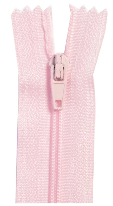Craft Zip Closed end 15cm 6inch Pale Pink