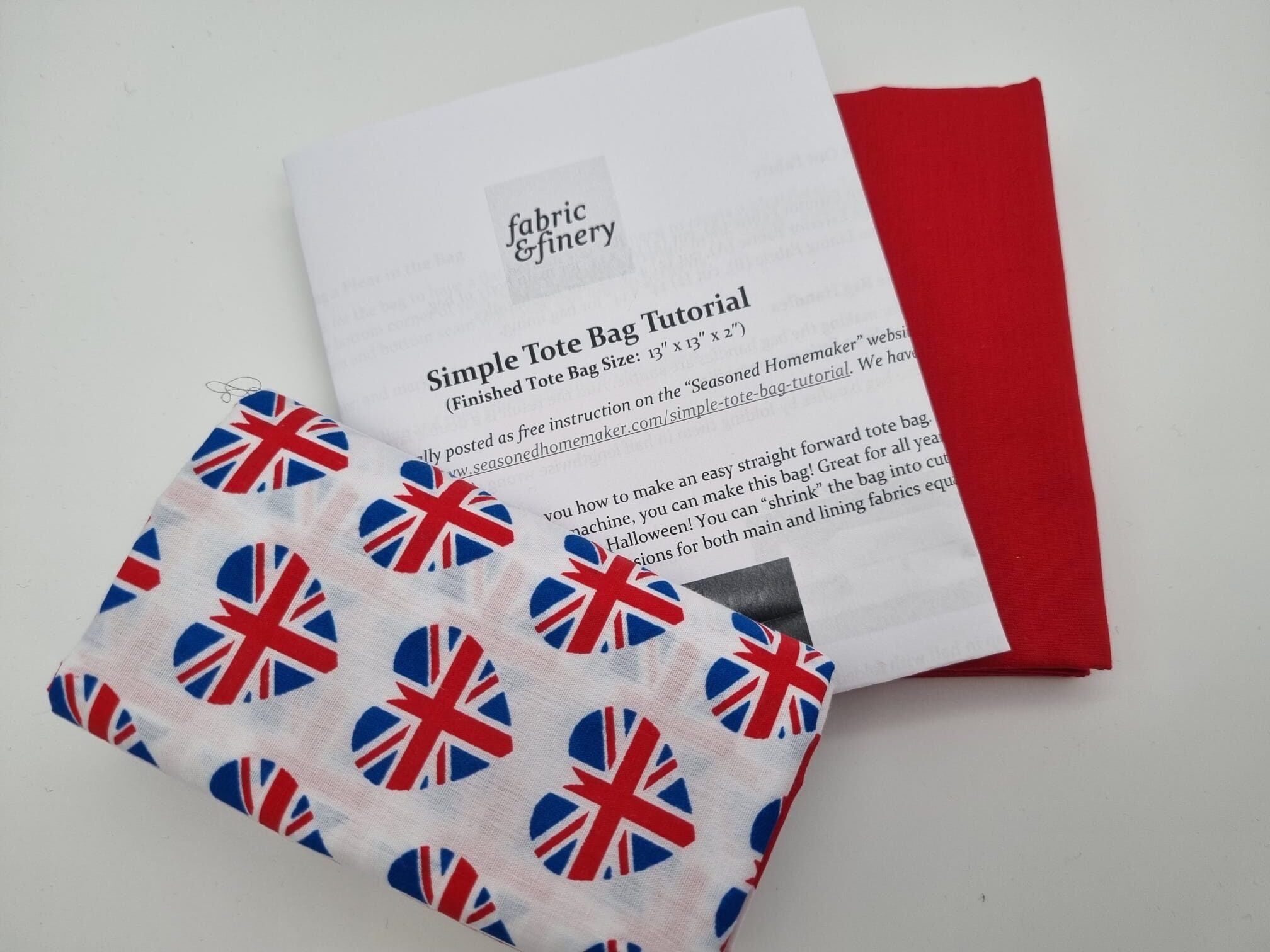 Tote Bag Kit Heart plus red