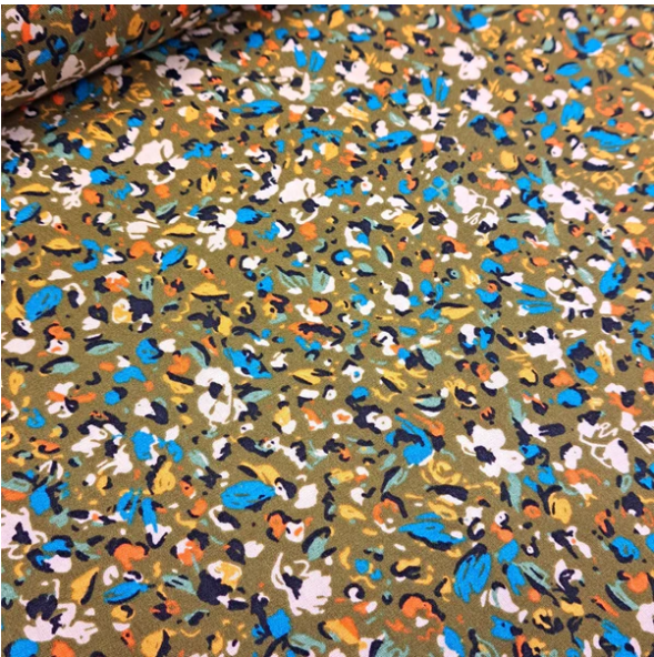 Amanda Viscose Print Khaki