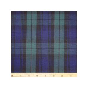 Fashion Tartan 100% Cotton Blackwatch Style Green & Blue per 1/4m