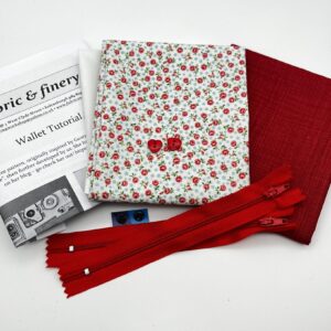Wallet Kit Red with flowers