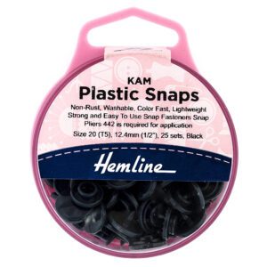 Plastic Snaps (KAM) 12.4mm Black