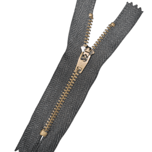 4" / 10cm Metal Zips - Dark Grey