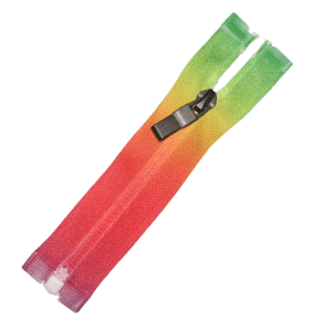 Ombré Rainbow Open-ended Zip - 10cm (red to green)