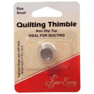 Sew Easy Quilting Thimble Non Slip Recessed Top, metal SMALL