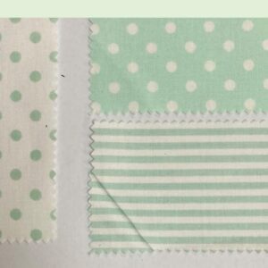 Mint Spots on White Background 100% Cotton 148cm / 60" sold per 1/4m
