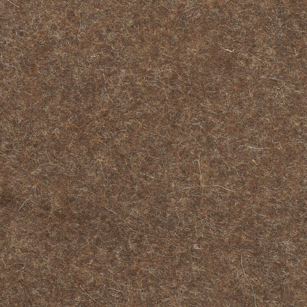Walnut Colour 100% pure Wool Felt Sq, 12" x 12" - 30cm x 30cm, per piece