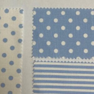 Sky Blue White Stripe 100% Cotton 148cm / 60" sold per 1/4m