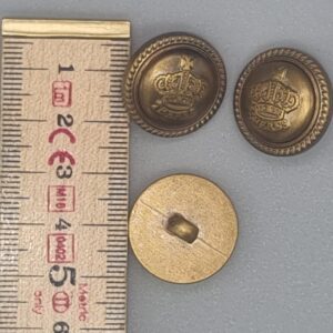 Polyester Metal Look Dome Shank Buttons, Antique Bronze- 30mm, per piece *