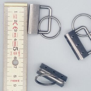 32mm gunmetal grey key fob