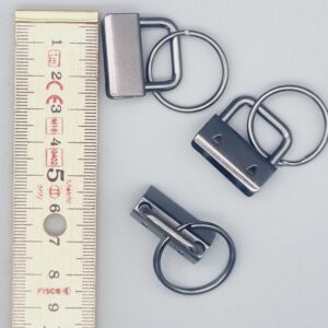 25mm key fob gunmetal