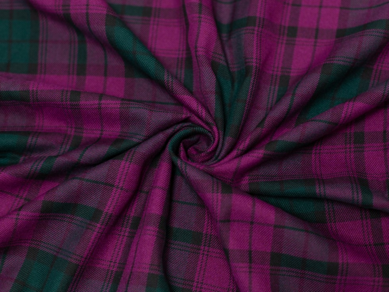 Fashion Tartan Style Poly Viscose Lindsay per FQ - Image 2