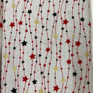 Red and Gold Shooting Stars by Rose and Hubble 100% Craft Cotton £8.95/m sold per Fat Quarter