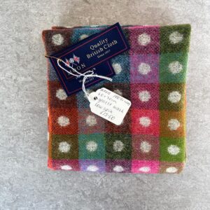 Abraham Moon 100% Wool XL FQ 60cm x 68cm - Multispot Silver/Grey Reverse