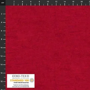 Soft red woven fabric sample with a subtle texture, ideal for upholstery, dressmaking, or craft projects. High-quality textile material from Fabric & Finery, perfect for adding vibrant colour to your designs.
