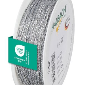 Halbach Twisted Cord 2mm, 35p/m METALLIC SILVER Colour 211