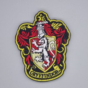 Harry Potter Hogwarts School House Badge Embroidered Gryffindor - Hook and Loop backing